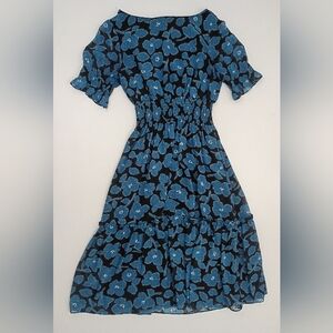 Kate Spade Blue Floral Midi Dress